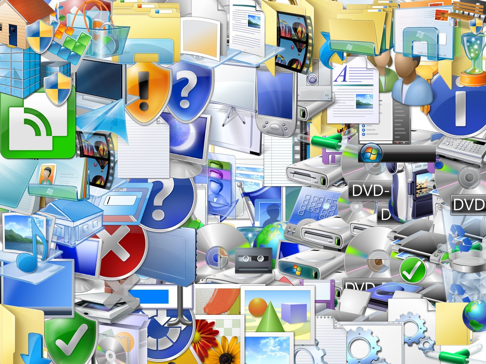 Windows 7 Icons Wallpaper by RicardoLuis