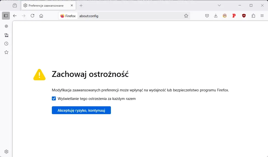 firefox about config